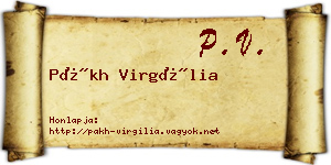Pákh Virgília névjegykártya